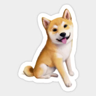 Cute Shiba Inu Drawing Sticker